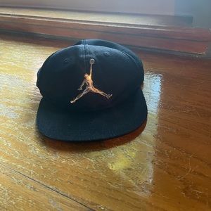 Black and gold Jordan hat